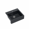 QUADRON BILL 110 GRANITEQ zlewozmywak wpuszczany 1-komorowy 595x540x205 mm, black diamond / odpływ stalowy HCQB6054U8BS